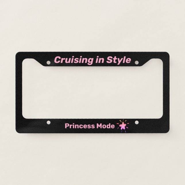 Princess Cruising Mode Vanity Plate Frame Gift (Front)