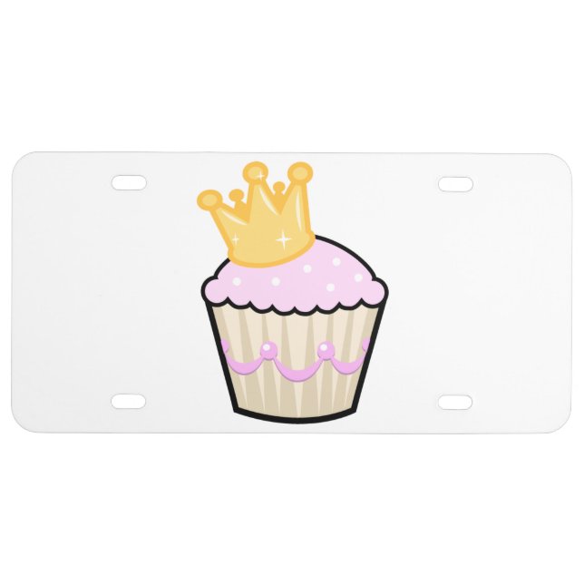 Princess Cupcake License Plate (Front)