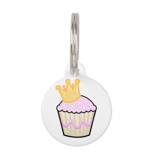 Princess Cupcake Pet Name Tag (Front)