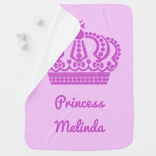 "Princess" custom name baby blanket