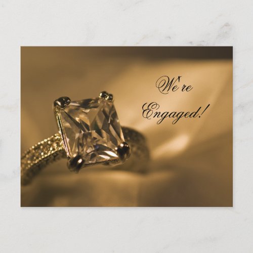 Princess Cut Diamond Ring Engagement Announcement