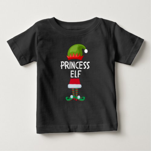 Princess cute elf Christmas Baby T_Shirt