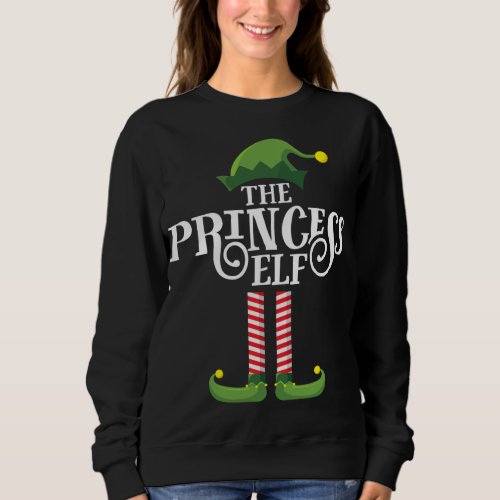 Princess Cute Elf Matching Family Group Christmas  Sweatshirt