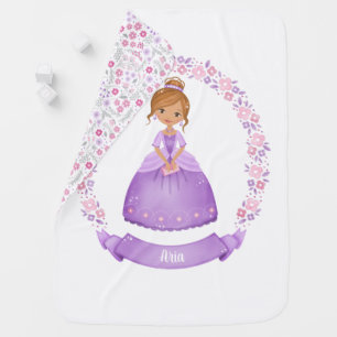 Princess Cute Purple Baby Blanket