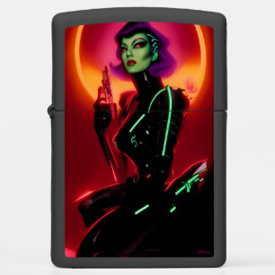Princess Cybrella at the Cyberpunk Ball Zippo Lighter