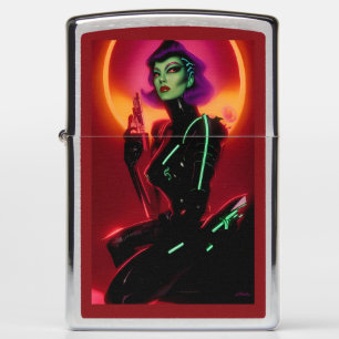 Princess Cybrella at the Cyberpunk Ball Zippo Lighter