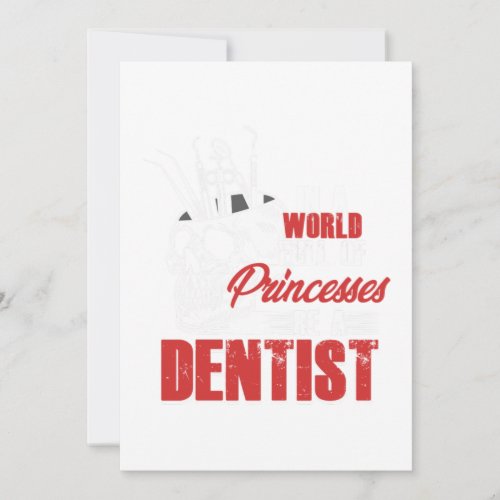 Princess Dentist Dental Doctor Mouth Surgery Gift Invitation