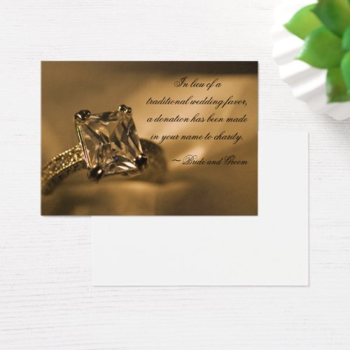 Princess Diamond Wedding Charity Favor Card Business Cards