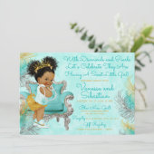 Princess Diamonds and Pearls Baby Shower Invitation (Standing Front)