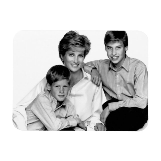 Princess Diana and sons Magnet (Horizontal)