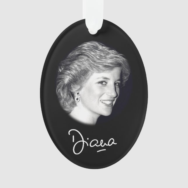Princess Diana autograph Ornament (Front)