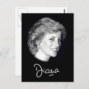 Princess Diana Autograph Postcard | Zazzle