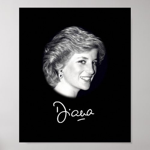 Princess Diana autograph Poster