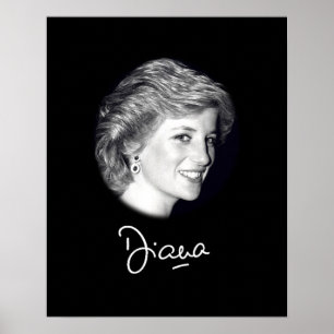 Princess Diana autograph Poster