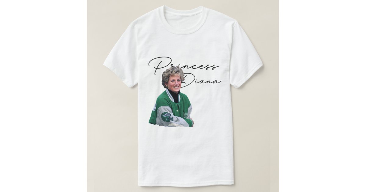 Zazzle Princess Diana - The Philadelphia Eagles Jacket CL T-Shirt, Men's, Size: Adult S, Black