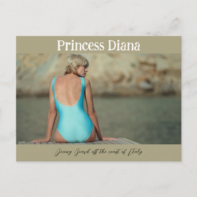 Princess Diana Iconic Image Diving Board Postcard (Front)