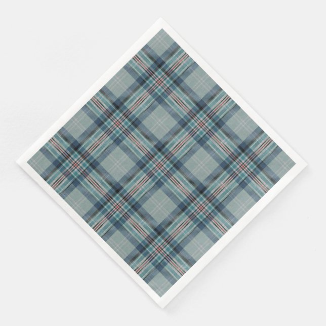Princess Diana Memorial Tartan Paper Dinner Napkins (Corner)