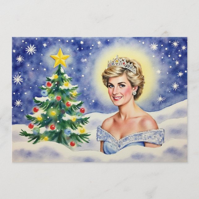 Princess Diana of England Christmas Card (Front)