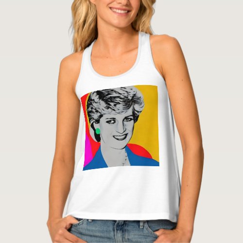 Princess Diana Pop Art Womens Tank Top