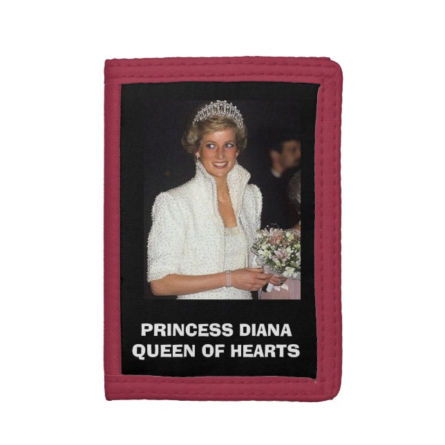 PRINCESS DIANA Queen of Hearts Trifold Wallet (Front Vertical)