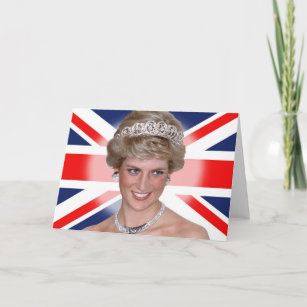 Princess Diana Union Jack Holiday Card