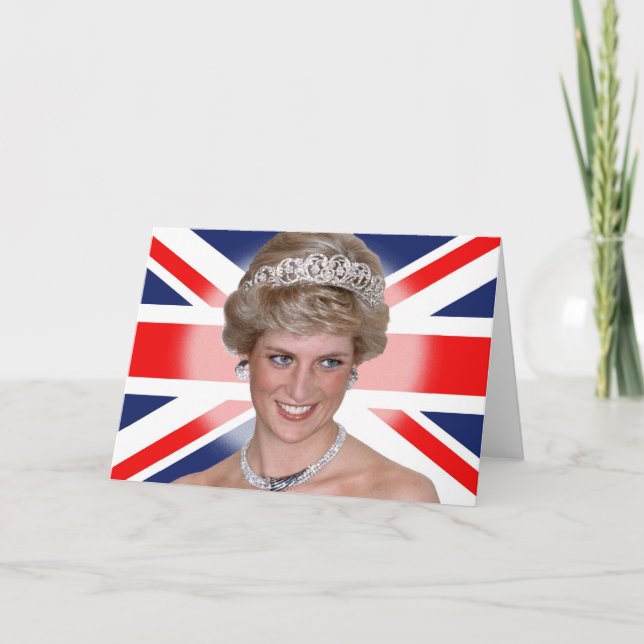 Princess Diana Union Jack Holiday Card (Front)