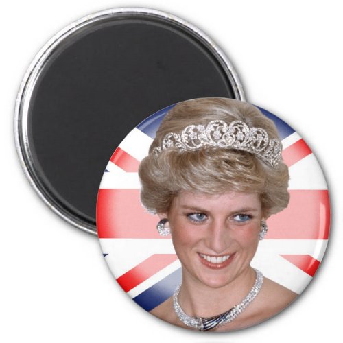 Princess Diana Union Jack Magnet