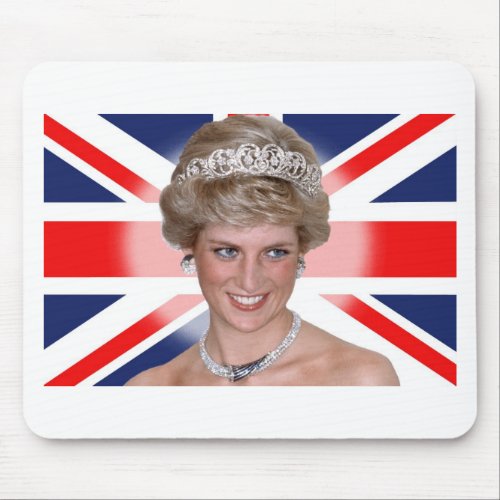 Princess Diana Union Jack Mouse Pad