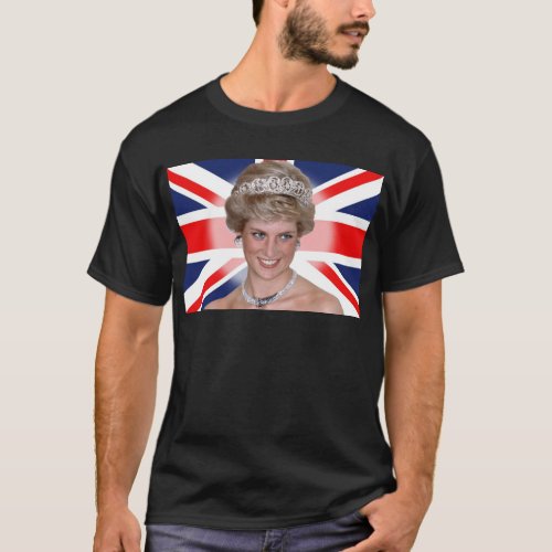 Princess Diana Union Jack T_Shirt