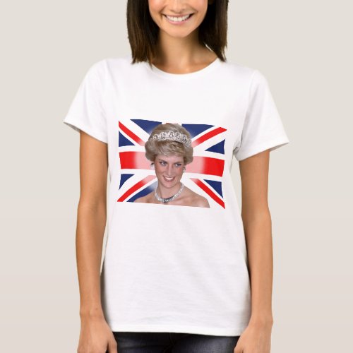 Princess Diana Union Jack T_Shirt