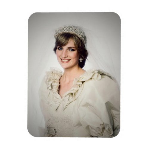 Princess Diana wedding portrait stylized Magnet