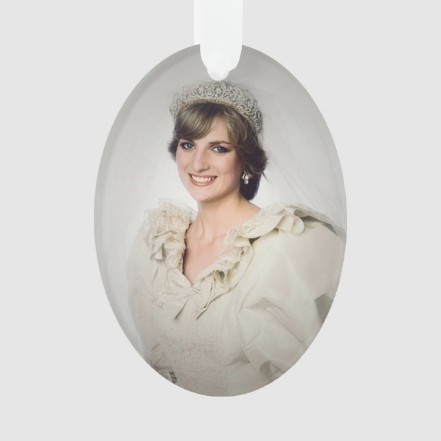 Princess Diana wedding portrait stylized Ornament (Front)
