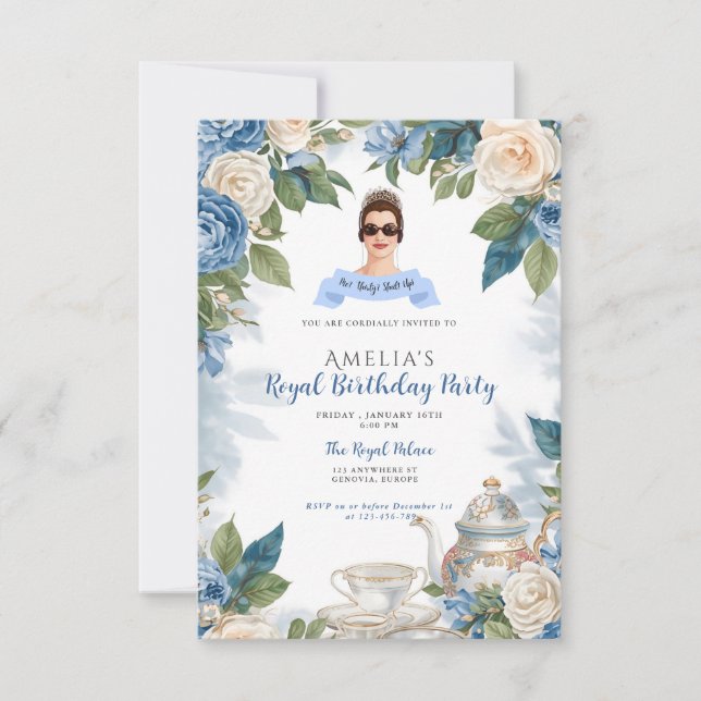 Princess Diaries 30th Birthday milenial Invitation (Front)