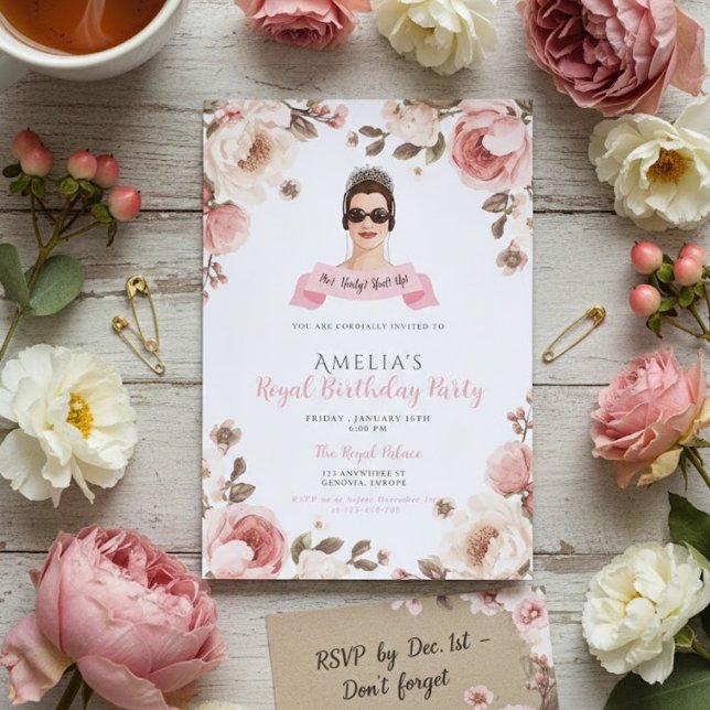 Princess Diaries 30th Birthday milenial Invitation (Creator Uploaded)