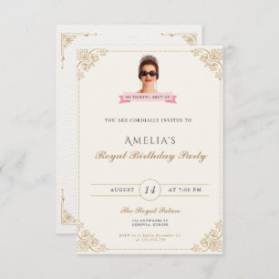 Princess Diaries 30th Birthday milenial Invitation