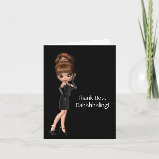 Princess Diva Thank You Card (Front)