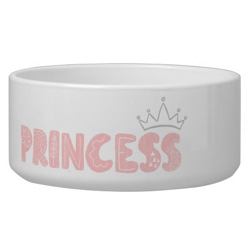Princess dogcat food bowl