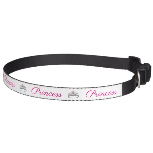 Princess Dog Pink Silver Tiara Royalty Queen Crown Pet Collar