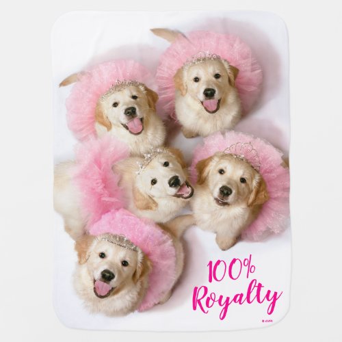 Princess Dogs in Tiaras Baby Blanket