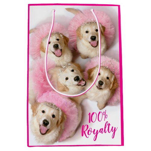 Princess Dogs in Tiaras Medium Gift Bag