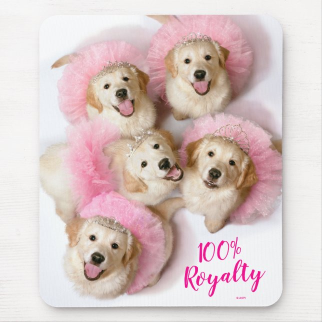 Princess Dogs in Tiaras Mouse Pad (Front)