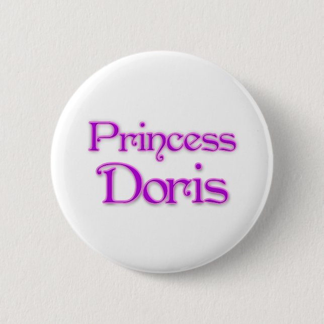 Princess Doris Pinback Button (Front)