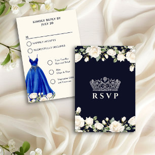 Princess Dress Blue Quinceanera Menu Options