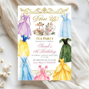 Princess Dress up Tea Birthday Party Invitation