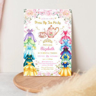 Princess Dress Up Tea Party Girl Birthday Invitation