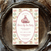 Dress Up Tea Party Invitations & Invitation Templates | Zazzle