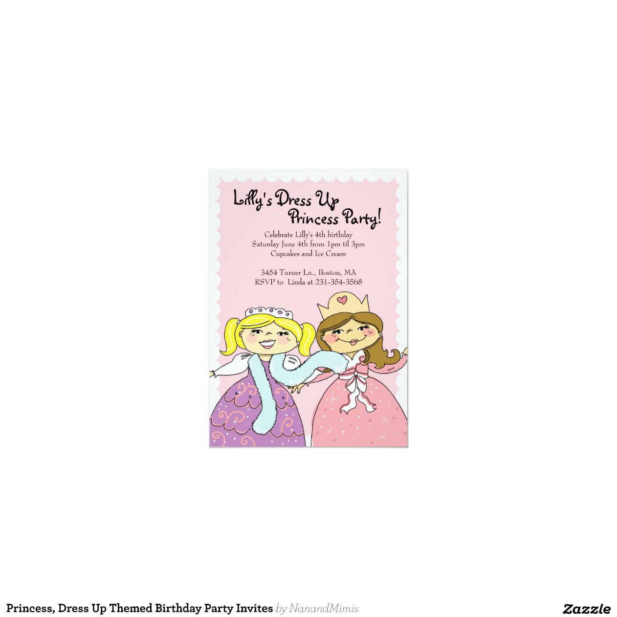 Princess Dress Up Party Invitations 6