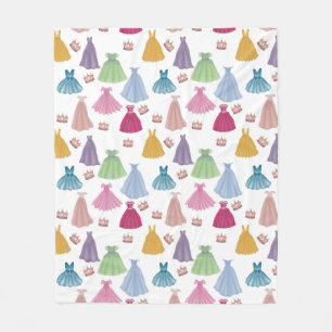 Princess Dresses Fairytale Little Girl Pattern Fleece Blanket