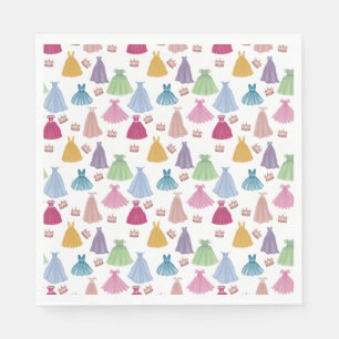 Princess Dresses Fairytale Little Girl Pattern Napkins