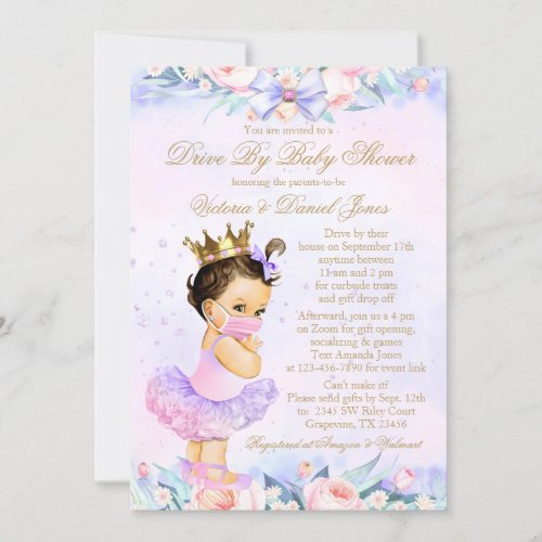Princess Drive By Baby Shower Invitation